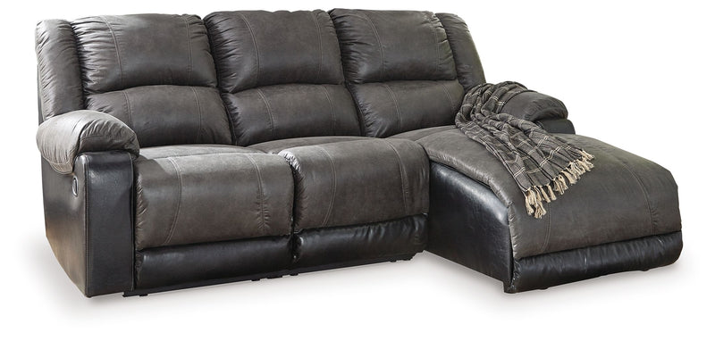 Nantahala - Reclining Sectional With Chaise - JaxCo Furniture