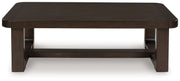 Breckington - Dark Brown - Rectangular Cocktail Table - JaxCo Furniture