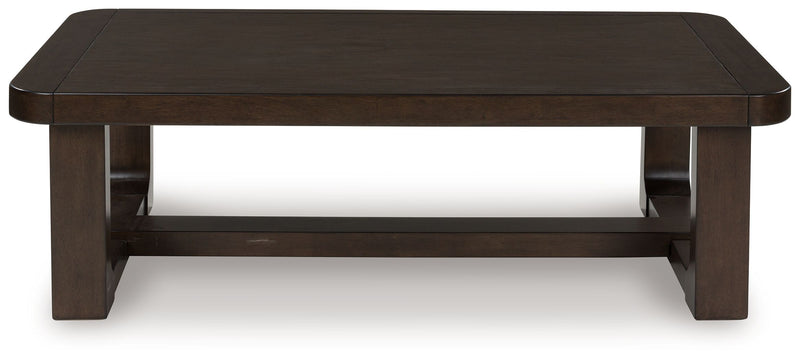 Breckington - Dark Brown - Rectangular Cocktail Table - JaxCo Furniture