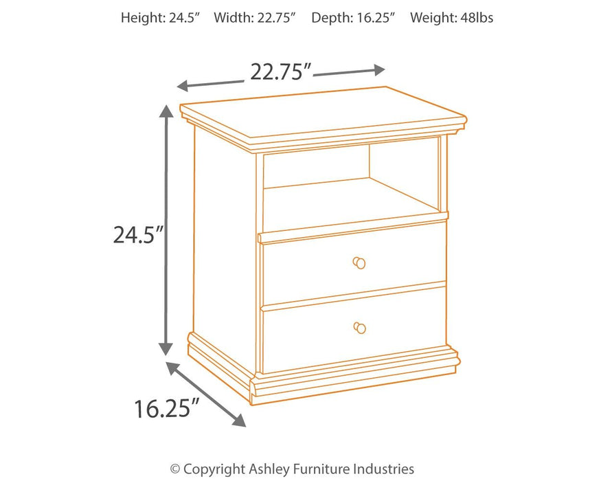 Maribel - Black - One Drawer Night Stand - JaxCo Furniture