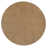 Escape - Cocktail Table Round With Shelf - Glazed Natural Oak / Black Metal Trim - JaxCo Furniture