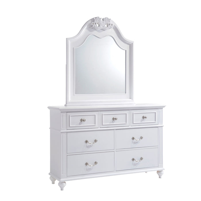 Alana - Dresser & Mirror Set - White - JaxCo Furniture