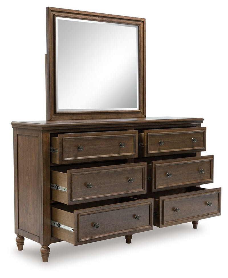 Sturlayne - Brown - Dresser And Mirror - JaxCo Furniture