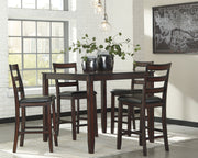 Coviar - Brown - DRM Counter Table Set (Set of 5) - JaxCo Furniture
