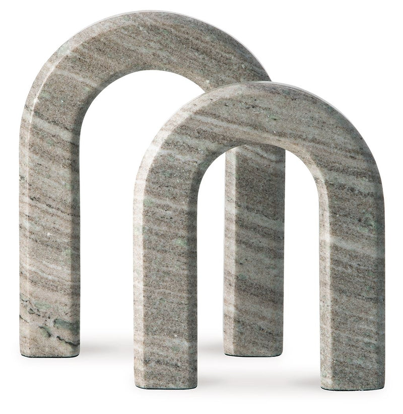 Keithton - Taupe - Sculpture Set (Set of 2) - JaxCo Furniture