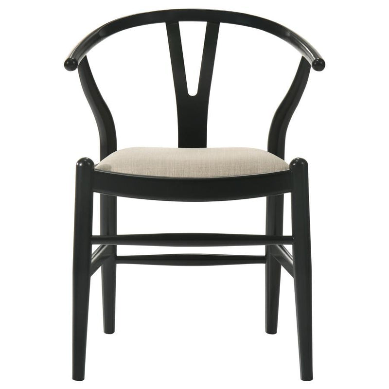 Crestmont - Wood Wishbone Dining Side Chair (Set of 2) - Black - JaxCo Furniture