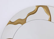 Dorinda - Round Kintsugi Style Wall Mirror - Gold - JaxCo Furniture