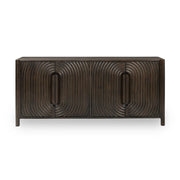 Colson - Mango Wood 4 Door Cabinet - Coffee Brown - JaxCo Furniture
