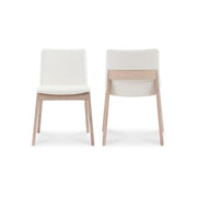 Deco - Oak Dining Chair (Set of 2) - Cream White - JaxCo Furniture