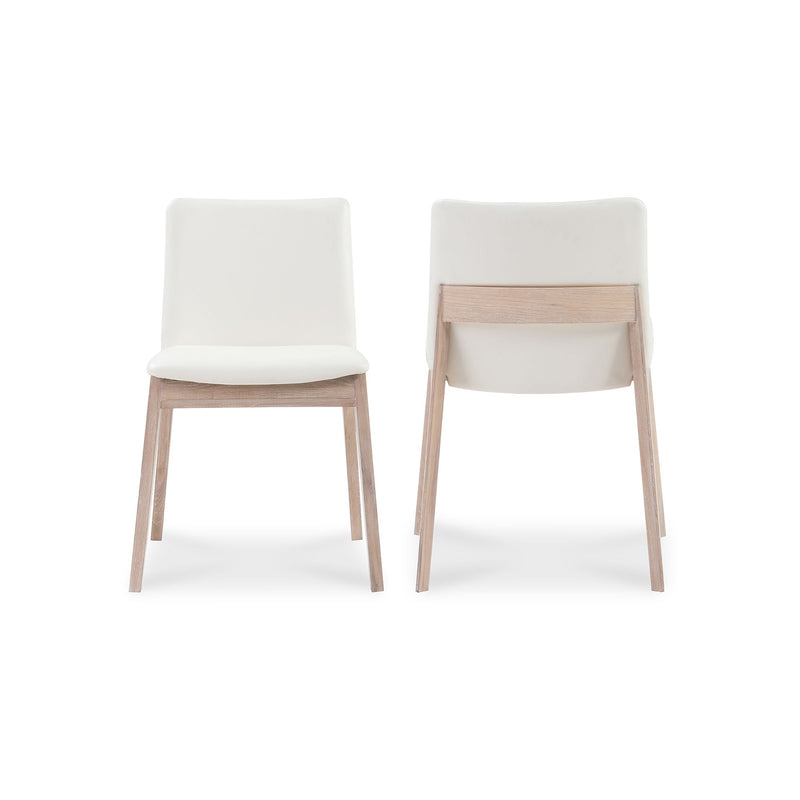 Deco - Oak Dining Chair (Set of 2) - Cream White - JaxCo Furniture