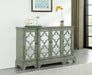 Erigeron - 4 Door Wood Trellis Storage Accent Cabinet - Gray - JaxCo Furniture