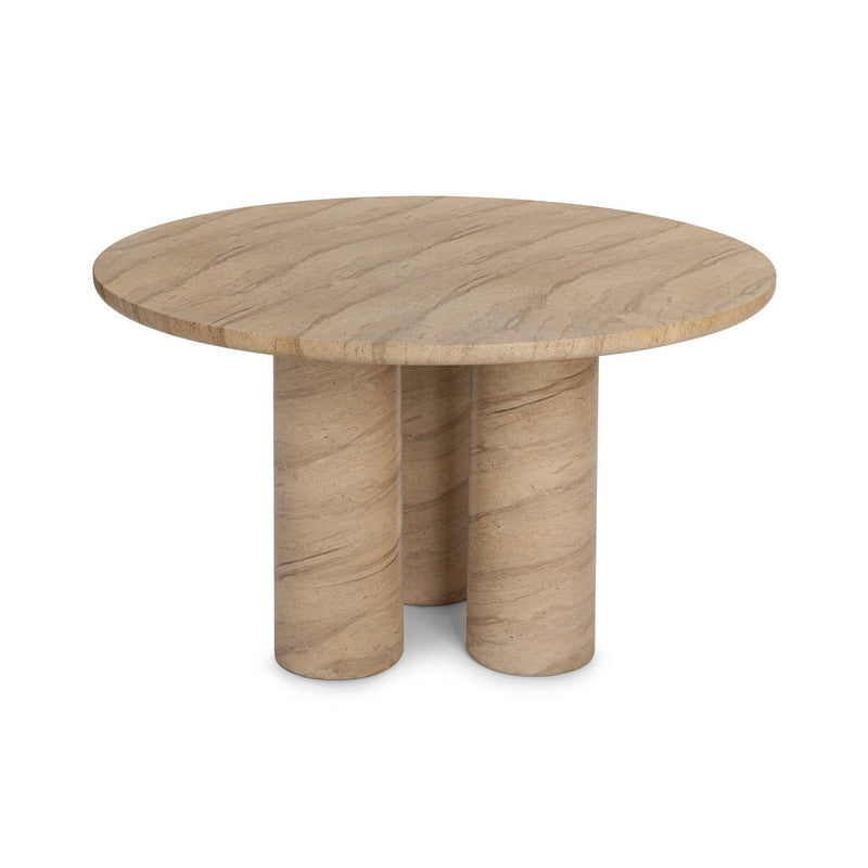 Niva - 47" Outdoor Round Dining Table - Beige