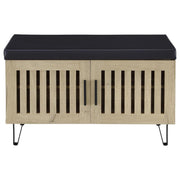Brixton - 2-Door Padded Entryway Shoe Storage Bench - JaxCo Furniture