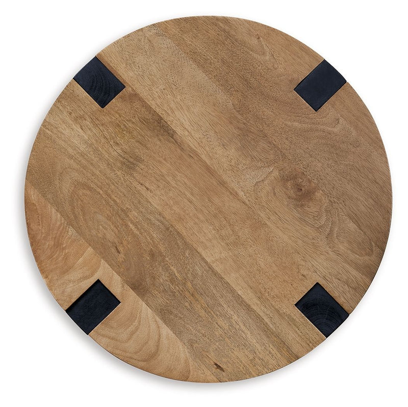 Hanneforth - Brown - Round End Table - JaxCo Furniture