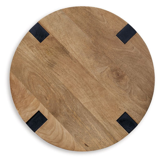 Hanneforth - Brown - Round End Table - JaxCo Furniture