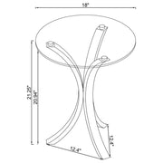 Laning - Round Glass Top Acrylic Side Table - Clear - JaxCo Furniture