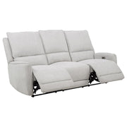 Sylmar - Chenille Upholstered Power Reclining Sofa - Dove Gray - JaxCo Furniture