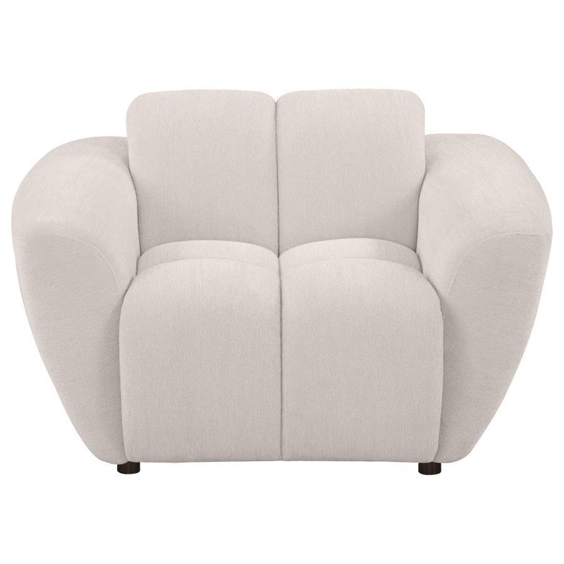 Destino - Chenille Upholstered Splayed Arm Accent Chair - Greige - JaxCo Furniture