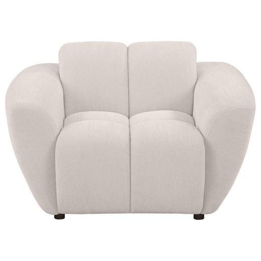 Destino - Chenille Upholstered Splayed Arm Accent Chair - Greige - JaxCo Furniture
