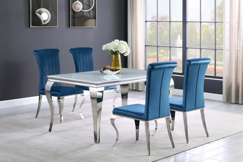 Carone - Rectangular Glass Dining Set - JaxCo Furniture