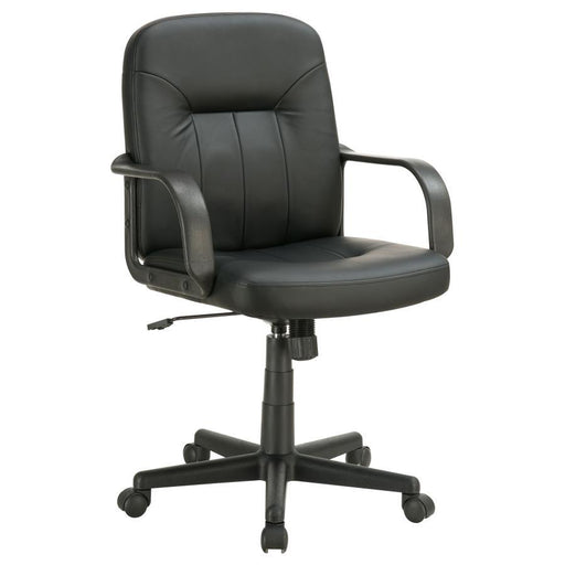 Minato - Upholstered Adjustable Home Office Desk Chair - Black - JaxCo Furniture