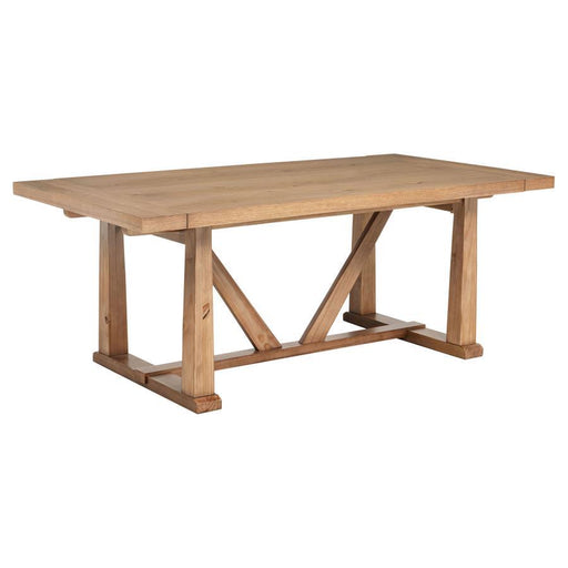 Middleton - 106" Extension Leaf Dining Table - Natural Brown - JaxCo Furniture
