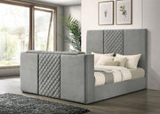 Tara - Upholstered Panel TV Bed - JaxCo Furniture