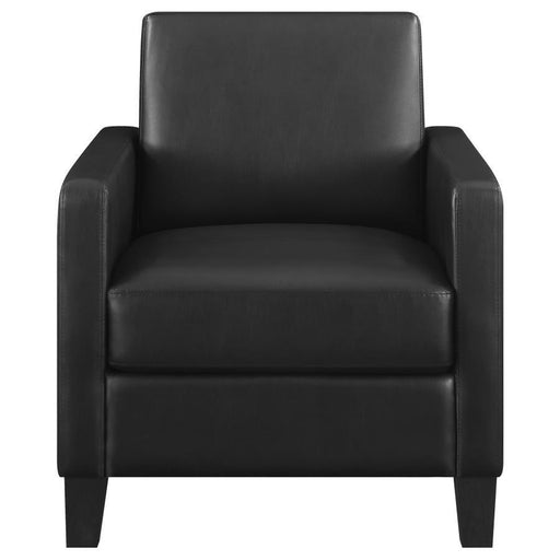 Julio - Upholstered Track Arm Accent Chair - Black - JaxCo Furniture