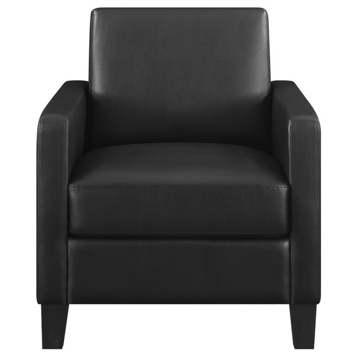 Julio - Upholstered Track Arm Accent Chair - Black - JaxCo Furniture