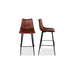 Alibi - Barstool (Set of 2) - Brown - JaxCo Furniture