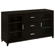 Lewes - 2 Door Engineered Wood TV Stand - Cappuccino - JaxCo Furniture