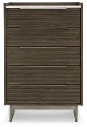 Arkenton - Grayish Brown / White - Five Drawer Chest - JaxCo Furniture