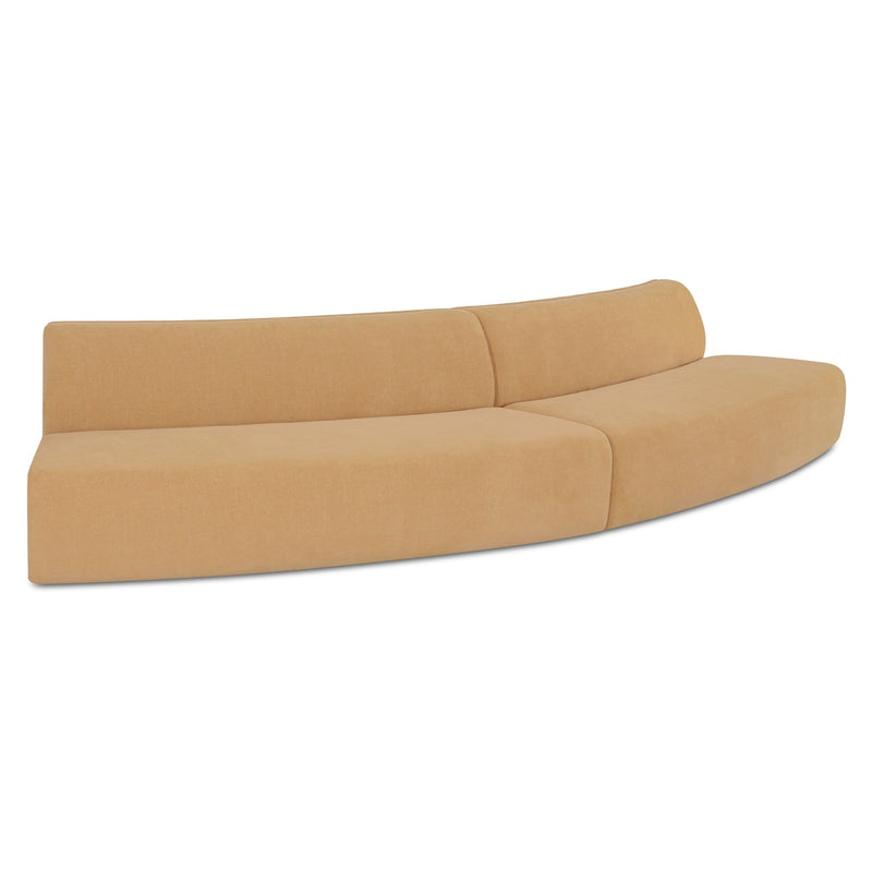 Naomi - 2 Piece Convex Modular Sectional - Golden Yellow