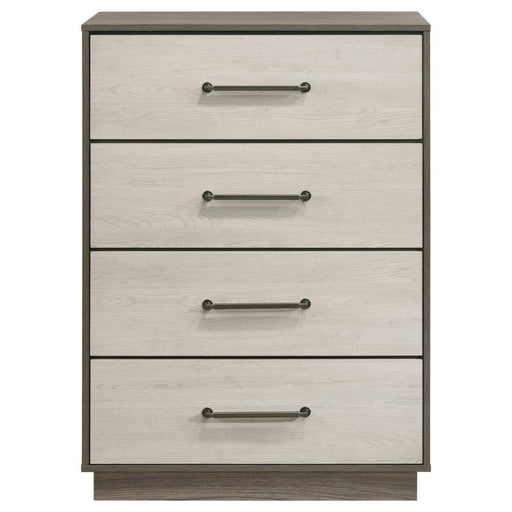 Fenwick - 4-Drawer Chest Of Drawers - Gray Oak - JaxCo Furniture