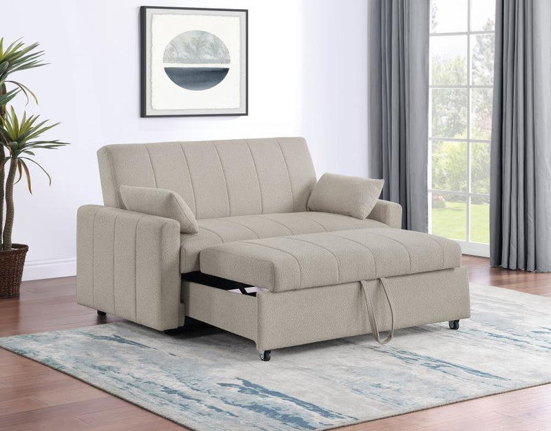 Portland - Boucle Upholstered Sleeper Sofa Bed - JaxCo Furniture