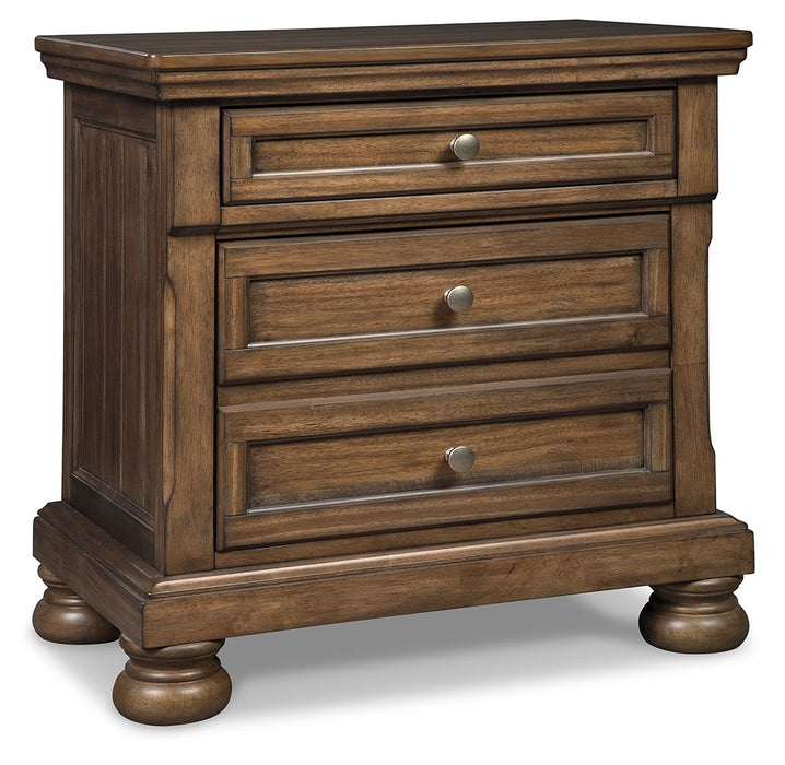 Flynnter - Medium Brown - Two Drawer Night Stand - JaxCo Furniture