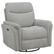 Adler - Upholstered Power Swivel Glider Recliner - JaxCo Furniture