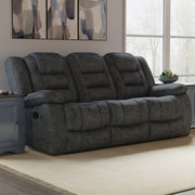 Bolton - Manual Reclining Sofa - Misty Storm - JaxCo Furniture