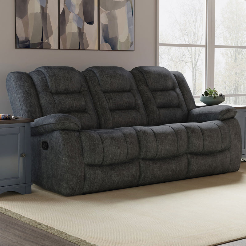 Bolton - Manual Reclining Sofa - Misty Storm - JaxCo Furniture