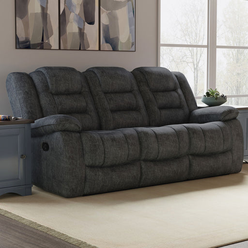 Bolton - Manual Reclining Sofa - Misty Storm - JaxCo Furniture
