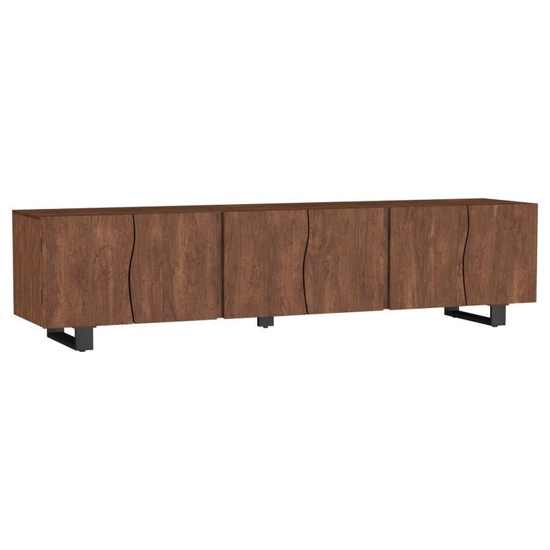 Trask - Wood TV Stand Media Console - Mango Brown - JaxCo Furniture
