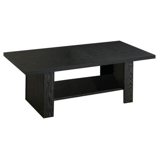 Rodez - 3 Piece Engineered Wood Coffee Table Set - Black Oak - JaxCo Furniture