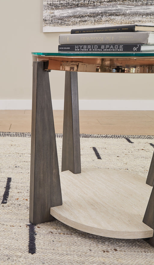 Frazwa - Multi - Round End Table - JaxCo Furniture