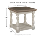 Havalance - Gray / White - Rectangular End Table - JaxCo Furniture