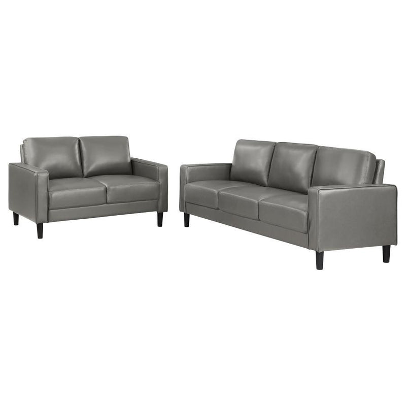 Ruth - Upholstered Track Arm Sofa Set - JaxCo Furniture