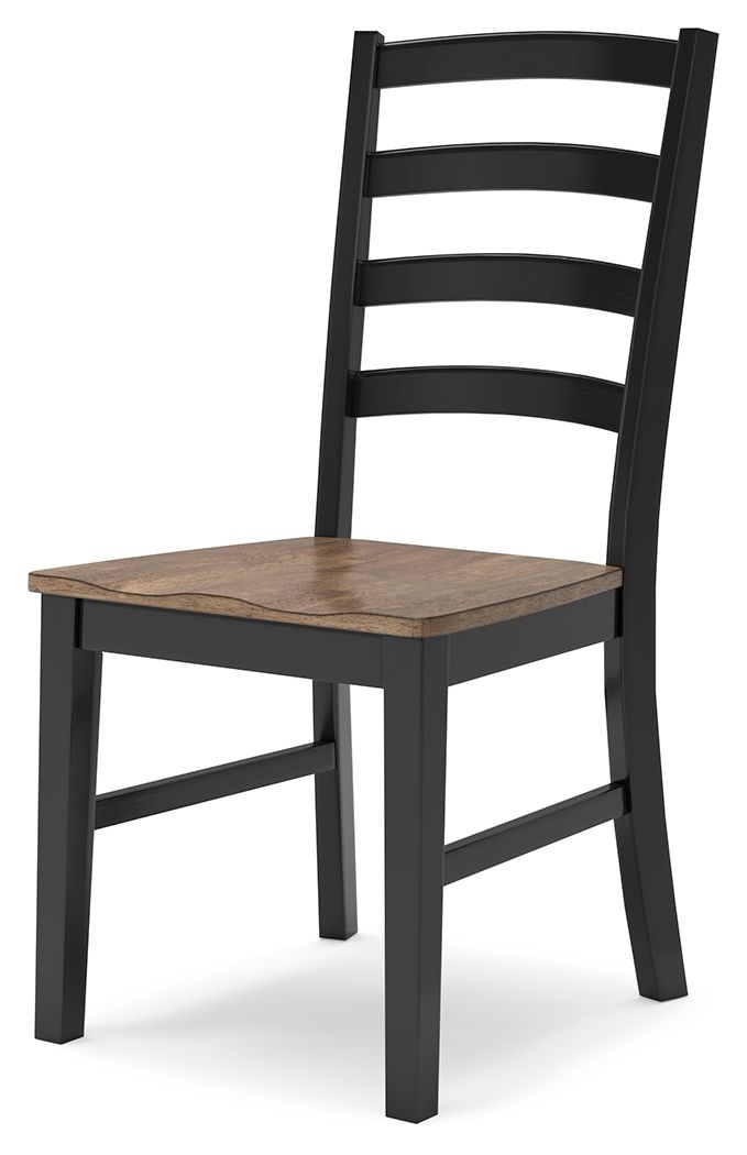 Wildenauer - Brown / Black - Dining Room Side Chair (Set of 2) - JaxCo Furniture