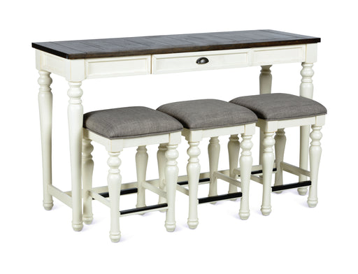 Joanna - 4 Piece Bar Set - White - JaxCo Furniture