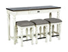 Joanna - 4 Piece Bar Set - White - JaxCo Furniture