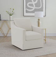 Winter - Upholstered Sloped Arm Accent Swivel Chair - JaxCo Furniture
