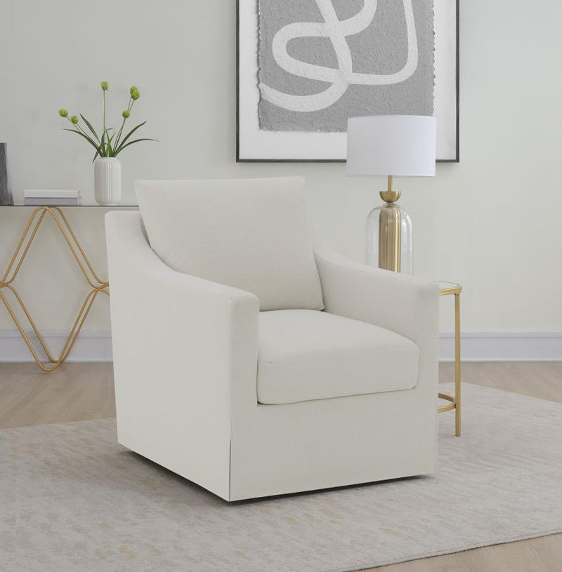 Winter - Upholstered Sloped Arm Accent Swivel Chair - JaxCo Furniture